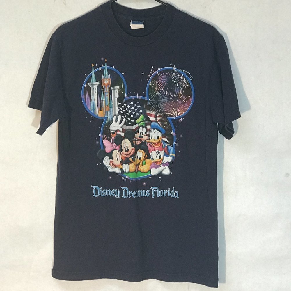 Disney Dreams Florida Walt Disney Short Sleeve Blue Tee T Shirt - Picture 2 of 7